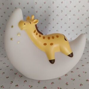 Baby /  Infant Giraffe Asleep on Moon and Stars Night Light - Battery Operated